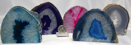 Image of A quality standing agate candleholders
